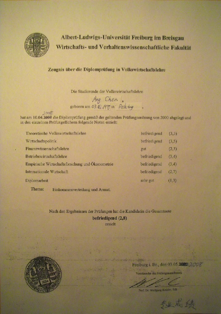 德国大学文凭